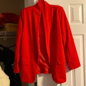 Red boohoo blazer